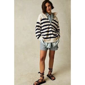 free people coastal stripe pullover